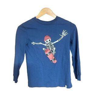 Tommy Bahama Large (YL) Kids Youth Skeleton Skateboarder Blue